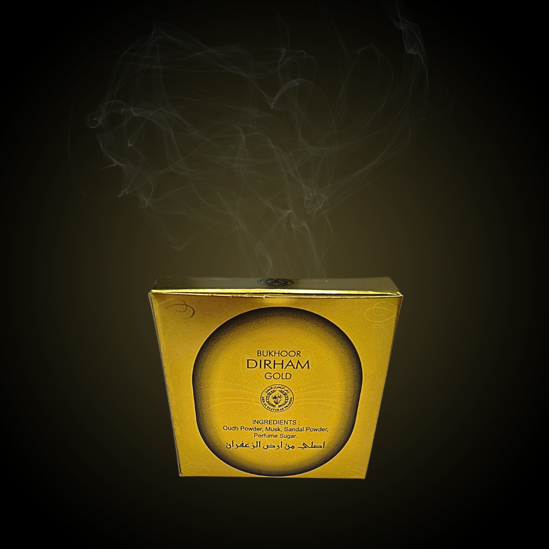 Bakhoor Bukhoor Dirham Gold – Luxuriöses Räucherwerk (40g)